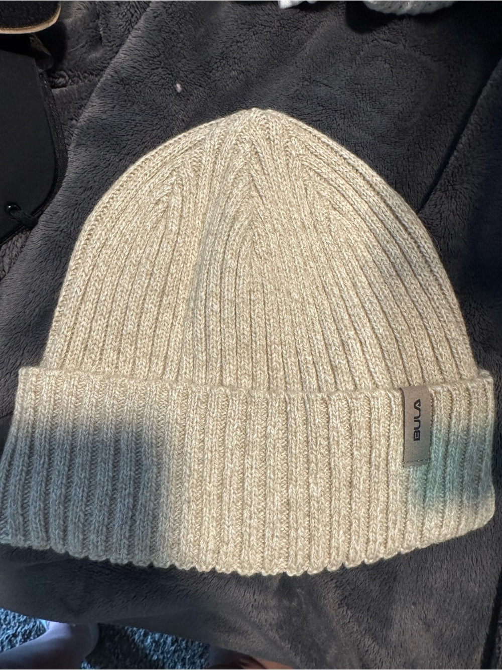 Bula Rib Knit Cuffed Beanie in Cream
